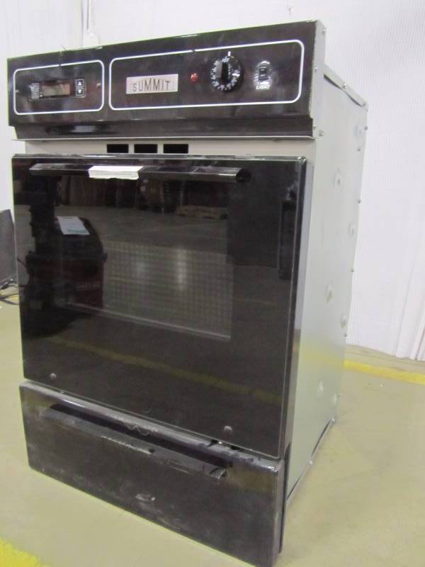 lot 89 image: Summit appliance 24 single gas wall oven in black