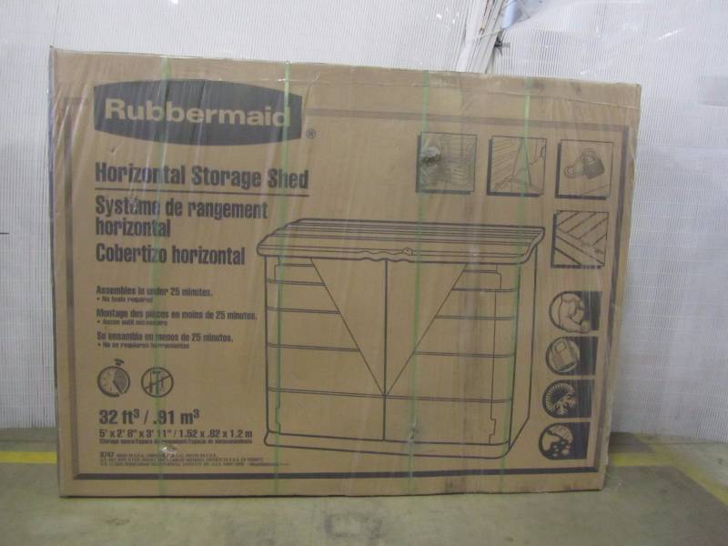 Sold at Auction: Rubbermaid Outdoor Horizontal Storage Shed