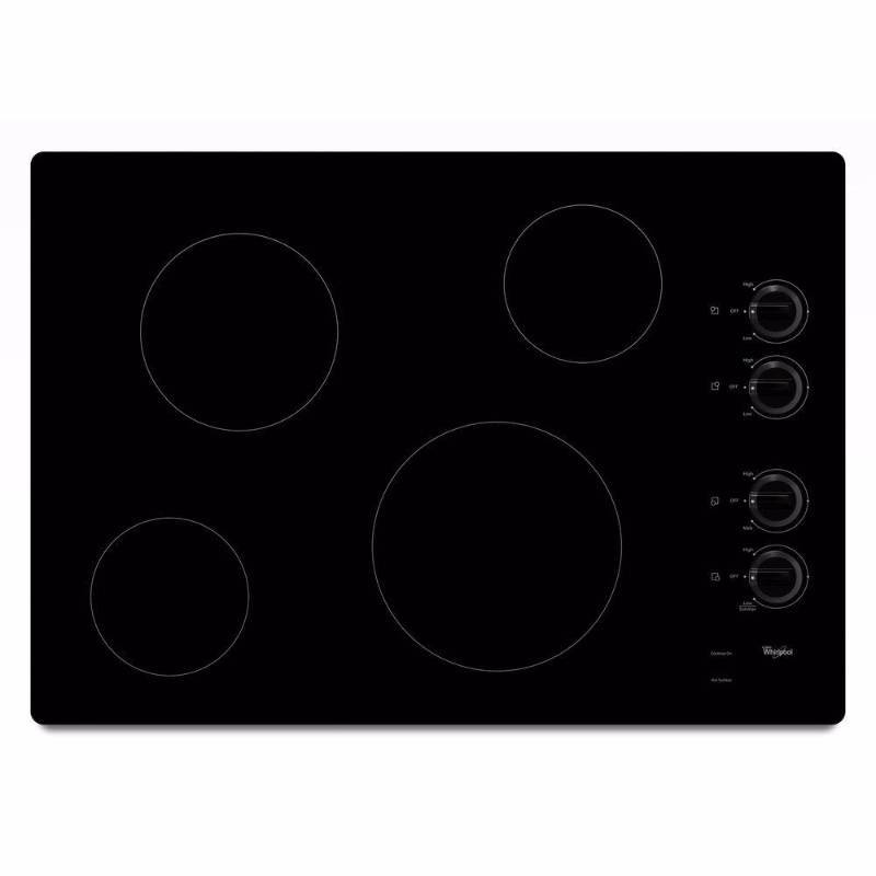 lot 86 image: Whirlpool 30 in. Radiant Electric Cooktop in Black with 4 Elements including an AccuSimmer Element