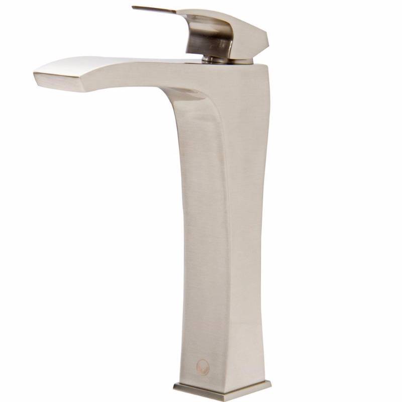 lot 94 image: Vigo Blackstonian Single Hole Single-Handle Vessel Bathroom Faucet in Brushed Nickel