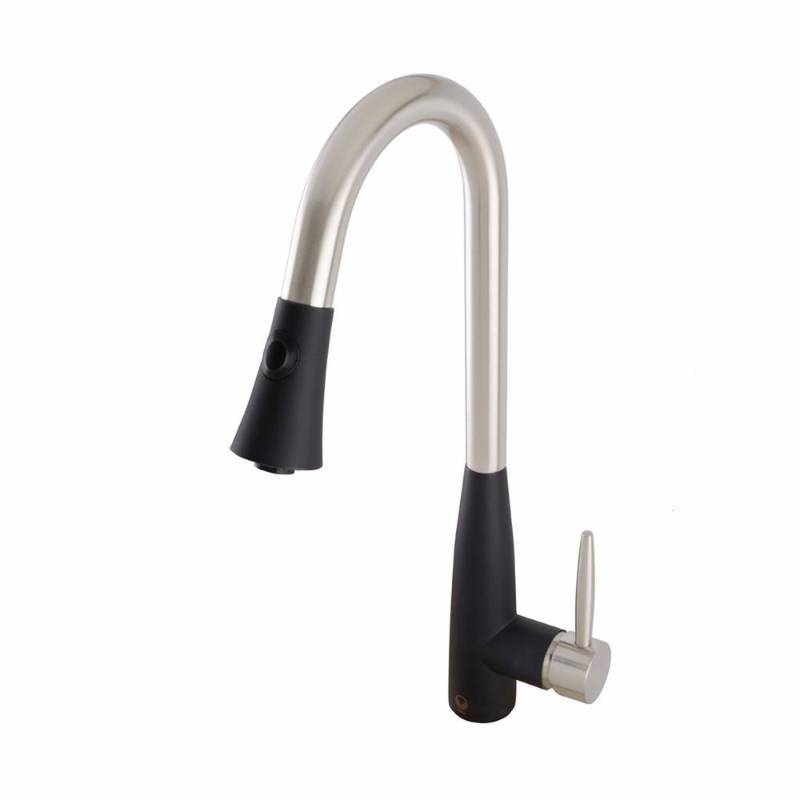 lot 95 image: Vigo Single-Handle Pull-Down Sprayer Kitchen Faucet in Stainless Steel