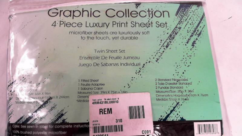 lot 21 image: Twin Sheet Set & Fitted Mattress Pad