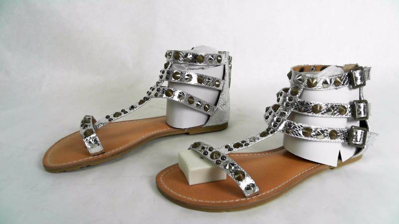lot 38 image: Womens Mojo Moxy Nomad Sandals - Silver - Size 7.5 M