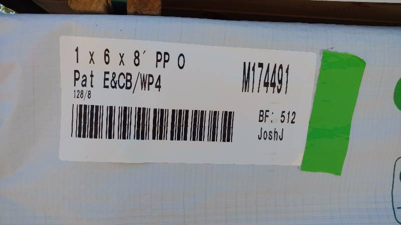 1x6x8 Ponderosa Pine Tongue and Groove
