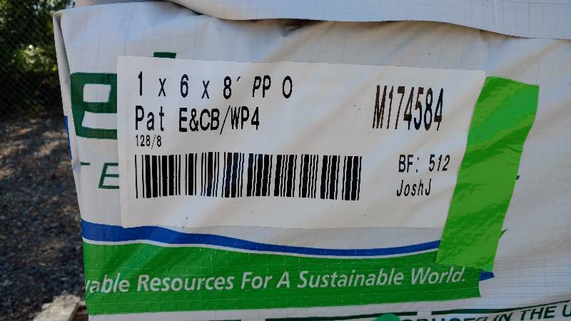 1x6x8 Ponderosa Pine Tongue and Groove