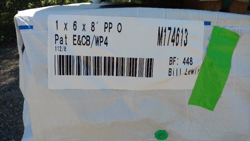 1x6x8 Ponderosa Pine Tongue and Groove