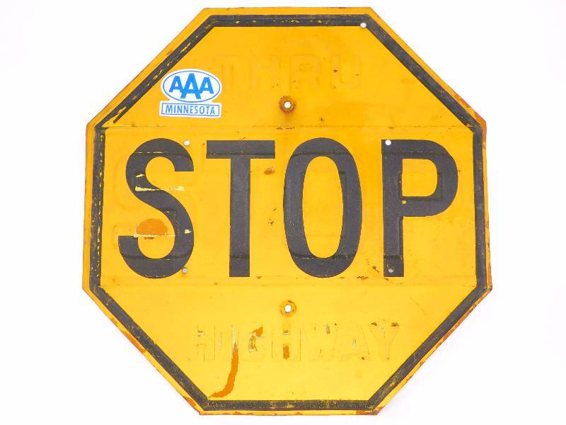 lot 17 image: Vintage Stop Sign