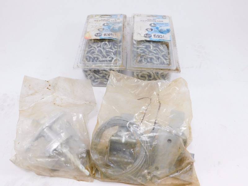 lot 22 image: (2) 20 20 Chain and Garage Door Hardware