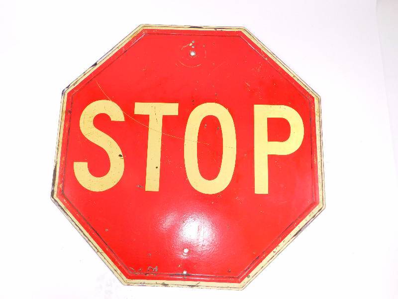 lot 23 image: Vintage STOP Sign
