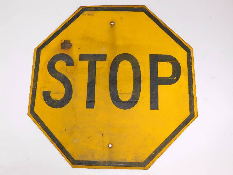lot 34 image: Vintage STOP Sign