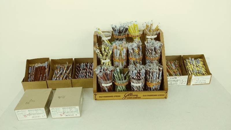 lot 96 image: Wooden Display of Gillian Stick Candy
