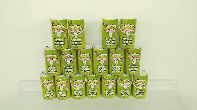 lot 99 image: 19 - 9.5oz Containers of Warheads