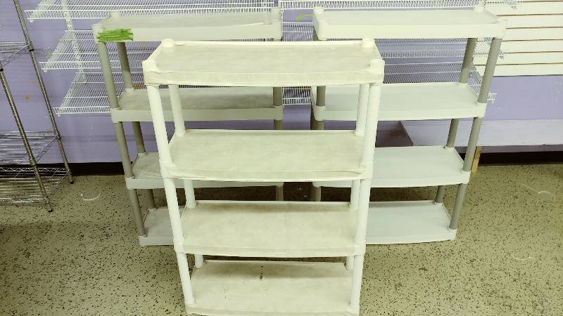 lot 111 image: 3 - 4 Plastic Shelf Shelving Units