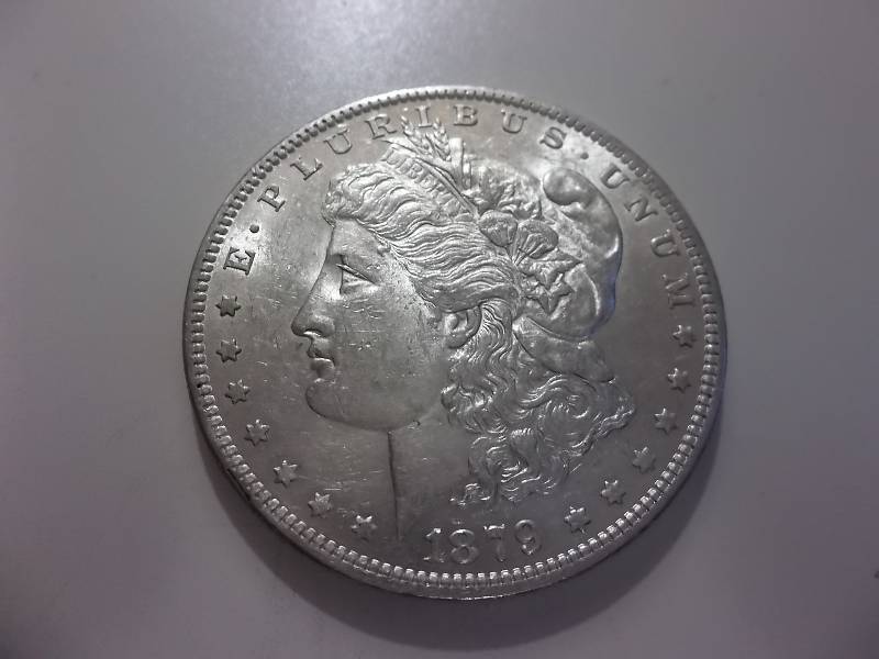 1879 O  Morgan Silver Dollar Very  High Grade MS (In MS60 Valued  $100.00)