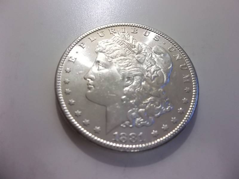 1881 S Morgan Silver Dollar Very High Grade MS (In MS60 $65.00) Proof Like Strike