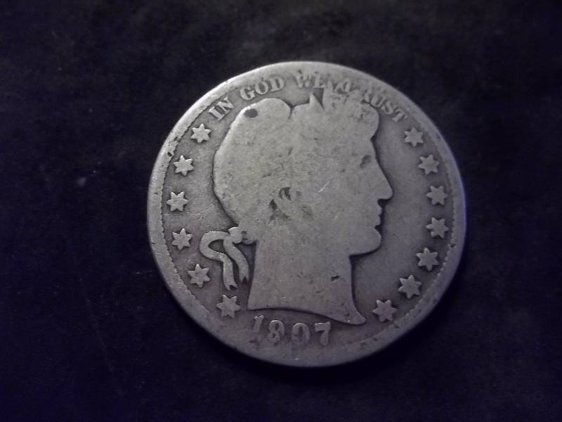 1907 D Barber Half Dollar (In F12 $55.00)