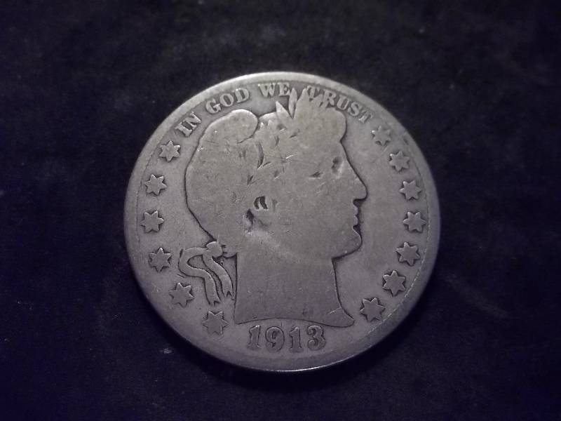 1913 S Barber Half Dollar (In F12 $55.00)