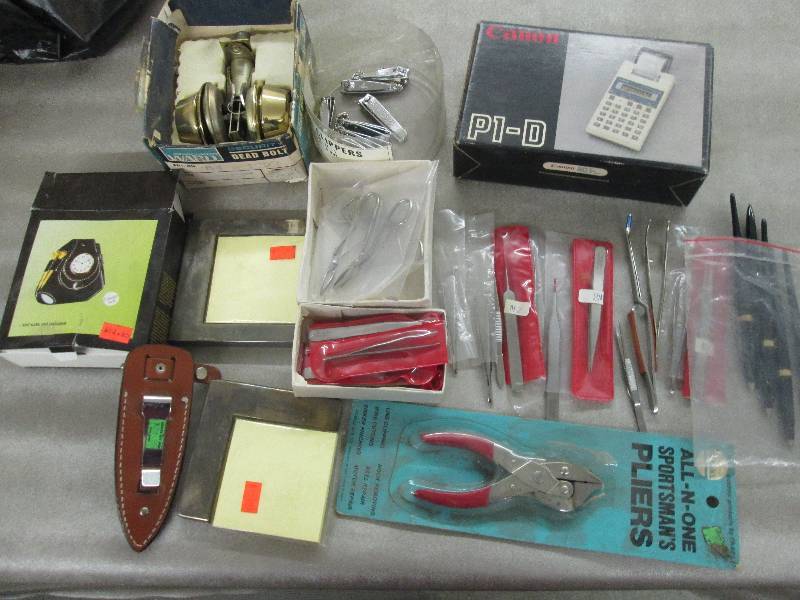 lot 71 image: Post It Holders, Assorted Forceps, ...