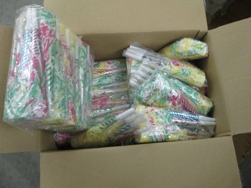lot 73 image: Case of Colorful Noisemakers...