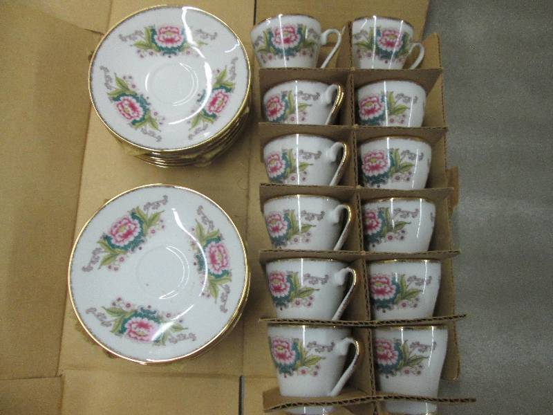 lot 88 image: Collectible Cup & Saucer Set for 12...