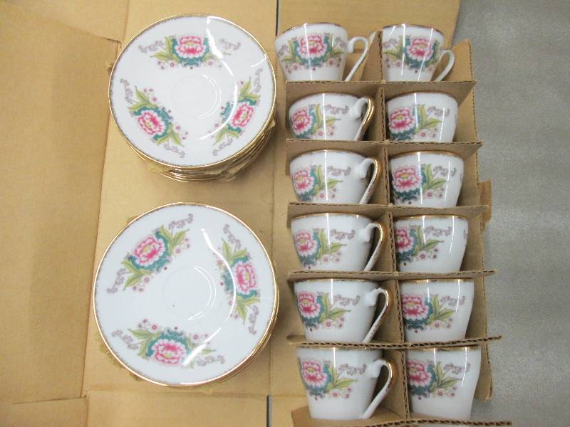 lot 90 image: Collectible Cup & Saucer Set for 12...