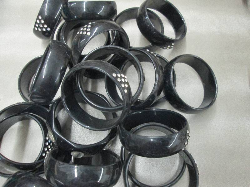lot 92 image: Large Lot of Black with Rhinestone ...