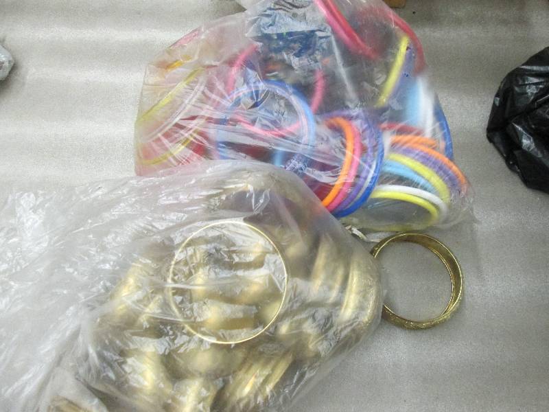 lot 107 image: Bangle Bracelets & Gold Toned Brace...