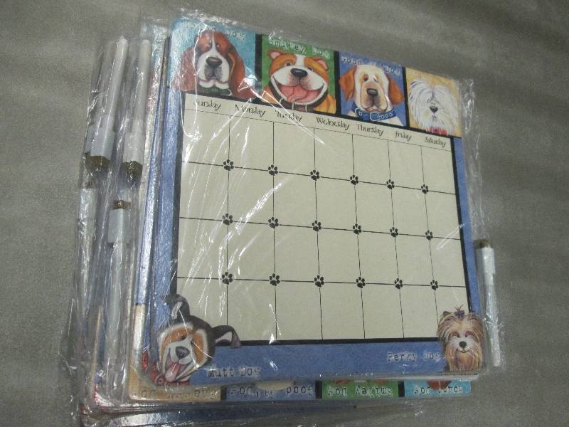 lot 133 image: Lot of 15 Write on Dog Themed Plann...