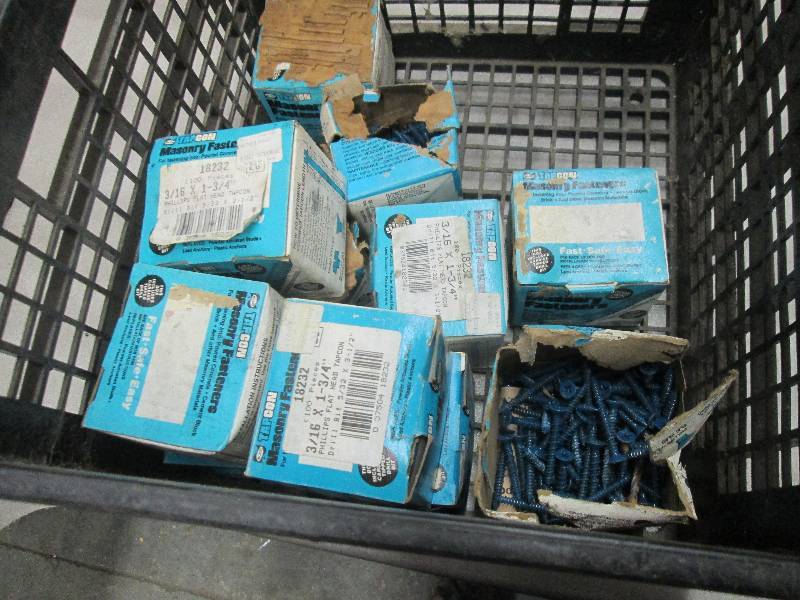 lot 159 image: 12 Boxes Masonry Fasteners in Milk ...