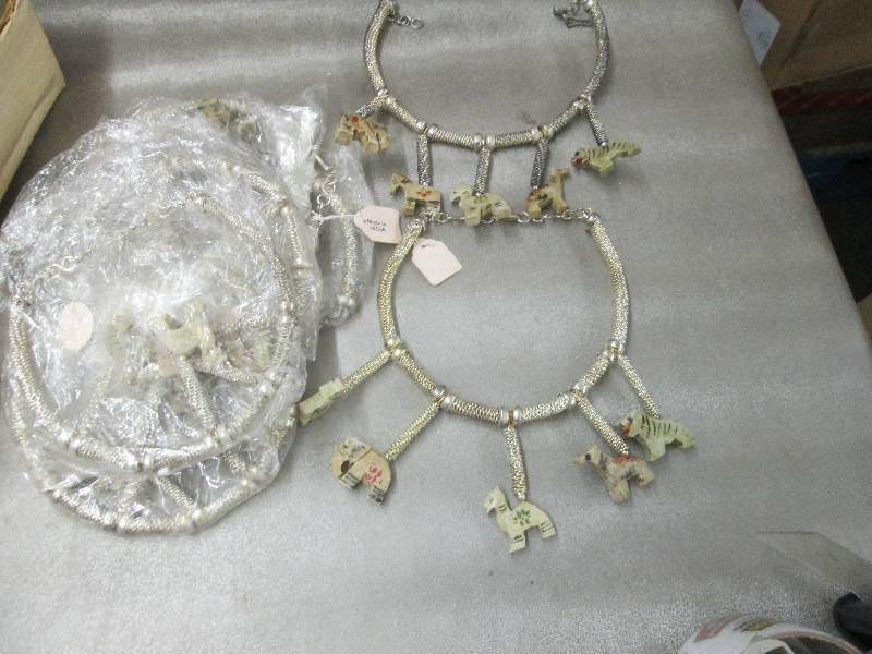 lot 197 image: 6 Indian Animal Necklaces...