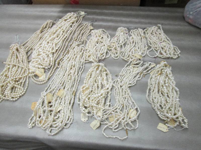 lot 209 image: Large Lot of Assorted Faux Pearl Ne...