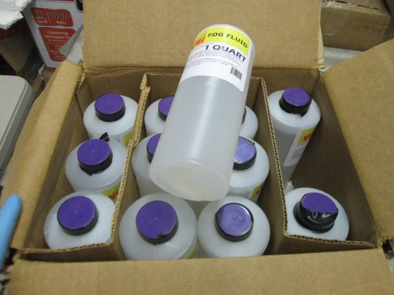 lot 215 image: Case of 12 Fog Fluid 1 Quart Size...