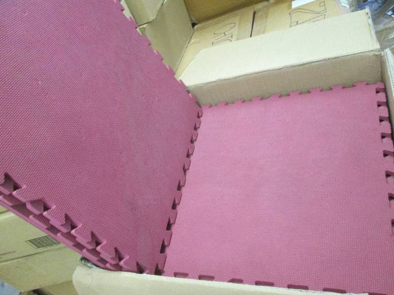 lot 237 image: Box of Burgundy Soft Flooring...