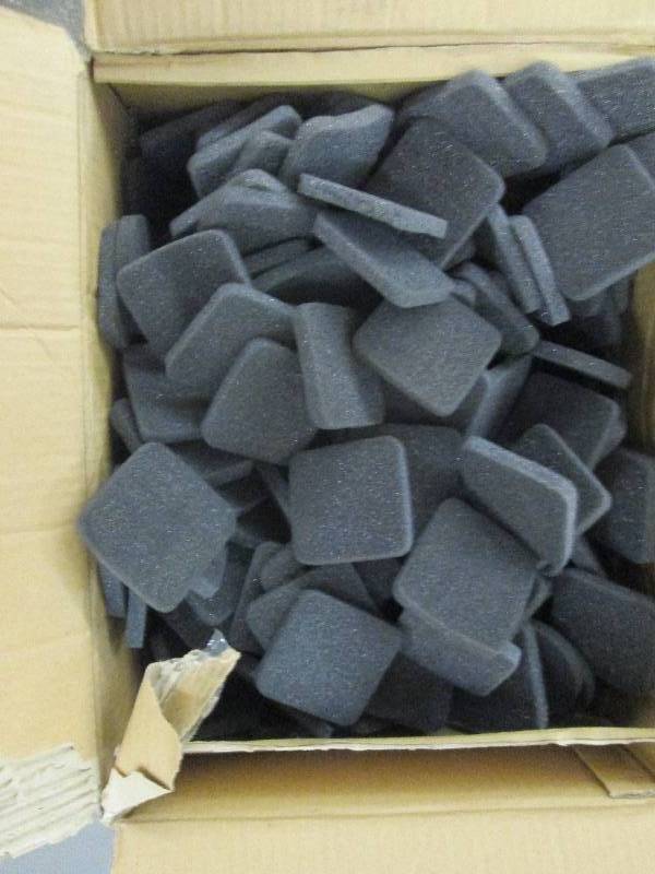 lot 324 image: Box of Square & Circular Grey Foam ...