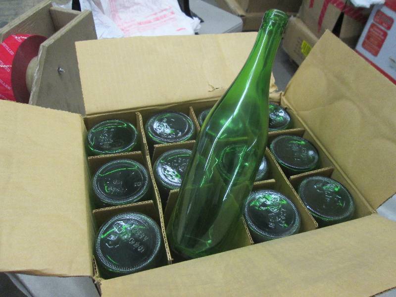lot 270 image: Case of 12 Green Wine Bottles...