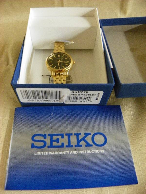 SEIKO LADIES GOLD TONE DRESS WATCH, MSRP $119.99