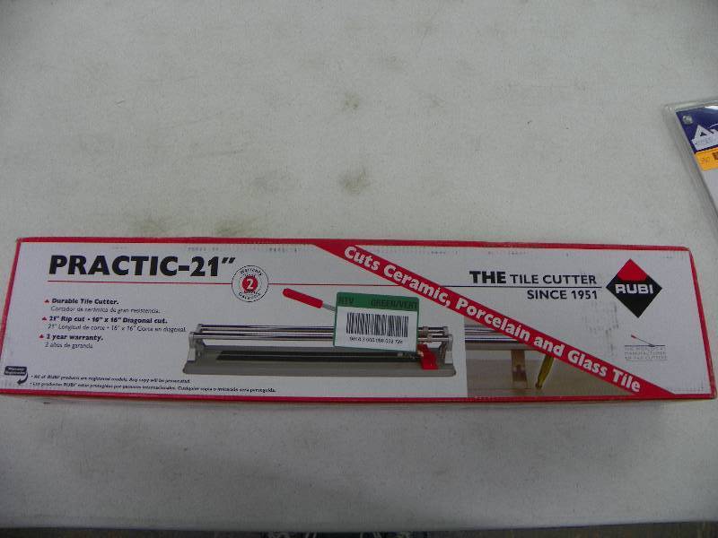 lot 181 image: RUBI PRACTIC-21 TILE CUTTER, MSRP $24.99