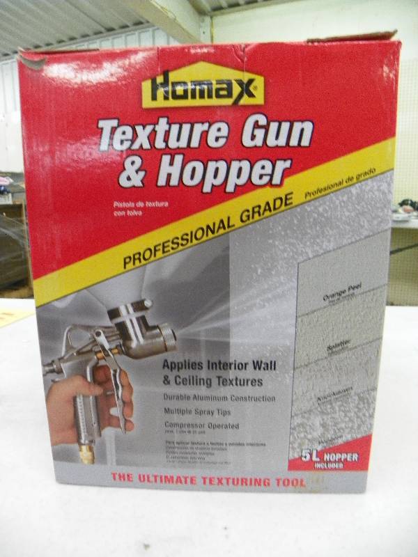 lot 183 image: HOMAX TEXTURE GUN AND HOPPER, MSRP $59.98