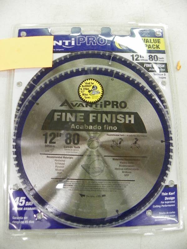 lot 185 image: AVANTIPRO 12 SAW BLADE, 2 PACK