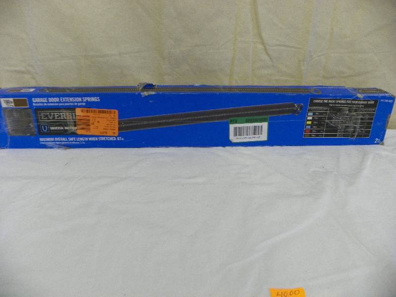 lot 198 image: GARAGE DOOR EXTENSION SPRINGS, MSRP $40.00
