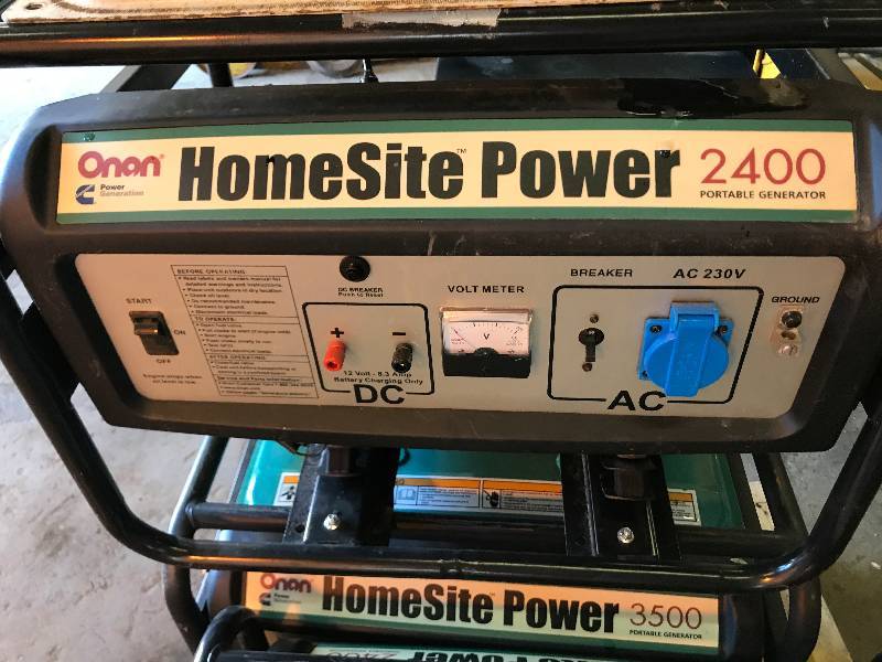 lot 92 image: Lot of Onan Generators FOR PARTS ONLY