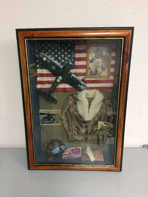 lot 1 image: Military Memorabilia Shadow Box