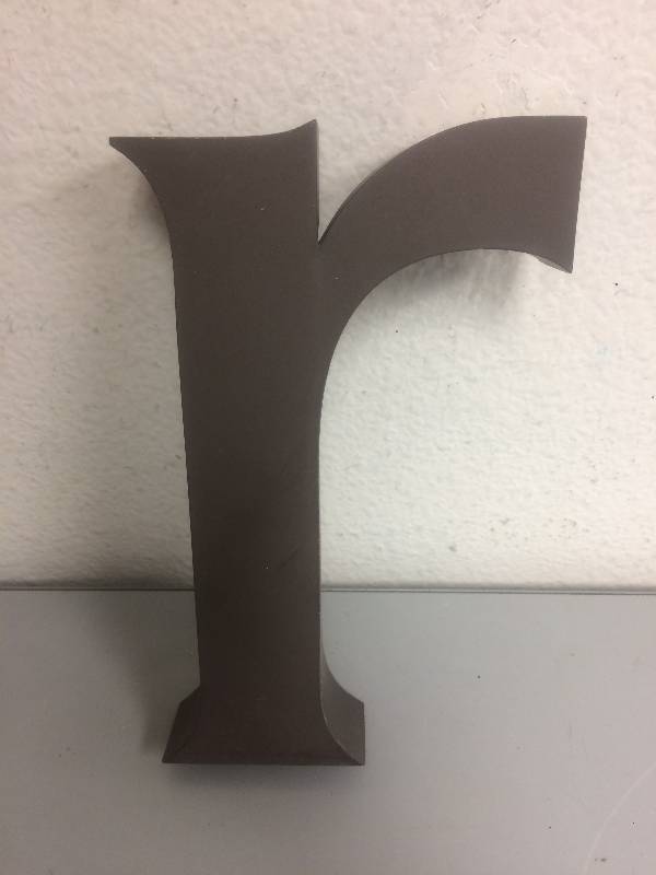 lot 23 image: Lighted Graphite Letter R