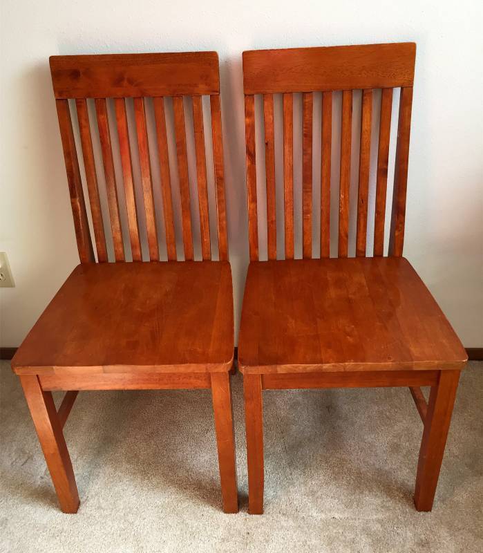 lot 84 image: Wooden Chairs
