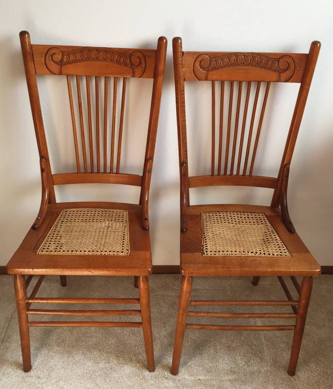 lot 85 image: Antique Wooden Chairs