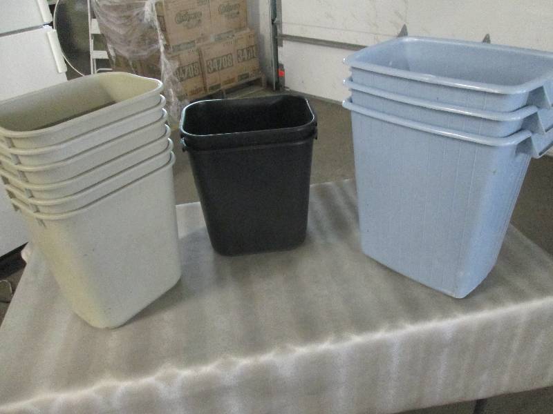 lot 111 image: Lot of 11 Smaller Trash Bins...