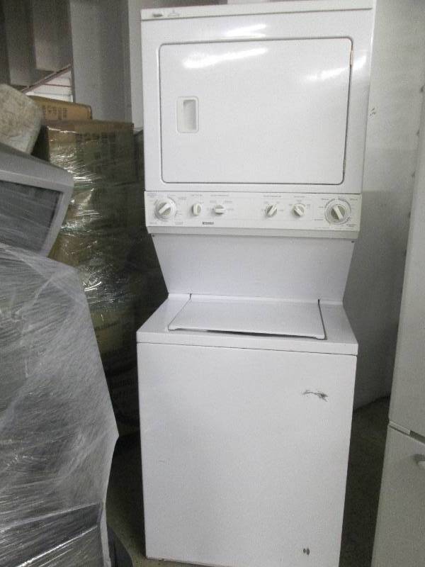 lot 1 image: Kenmore Stacked WasherDryer- power...