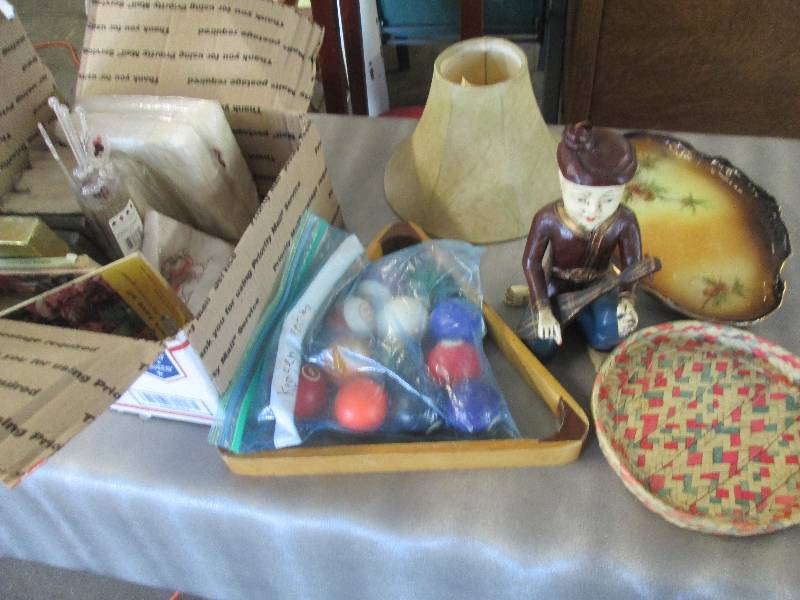 lot 108 image: Pool Balls with Rack, Napkins, Dc...