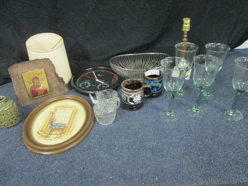 lot 33 image: Set of 5 Goblets, Pottery Mugs, D...