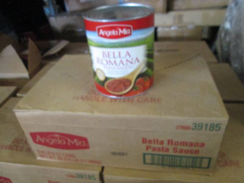 lot 136 image: Case of 6  6lb 9 oz Cans Angela Mi...